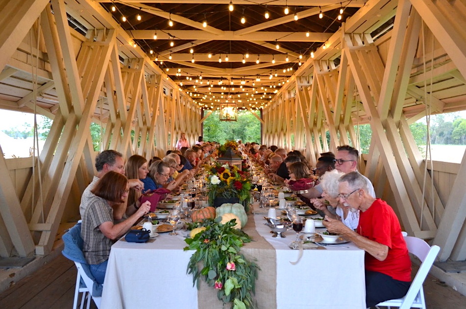 Dinner on the bridge in Union County, Ohio